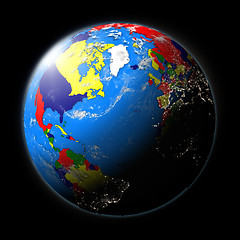 Image showing Planet Earth north