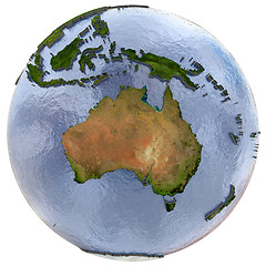 Image showing Australia on Earth