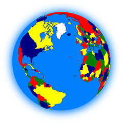 Image showing Northern hemisphere on planet Earth