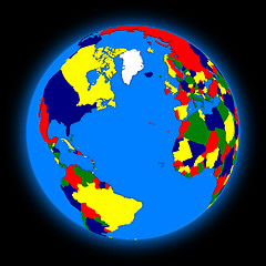 Image showing Northern hemisphere on planet Earth