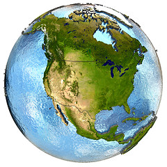 Image showing North America on Earth