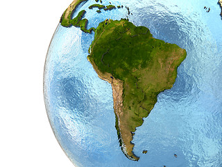 Image showing South America on Earth