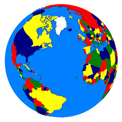 Image showing Northern hemisphere on planet Earth