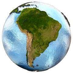 Image showing South America on Earth