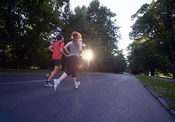 Image showing couple jogging