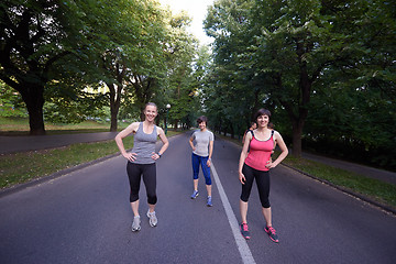 Image showing people group jogging