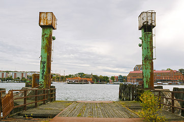 Image showing Old ferry harbour
