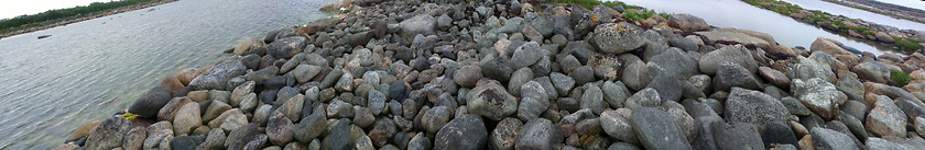 Image showing ancient dam of boulders