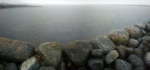 Image showing ancient dam of boulders