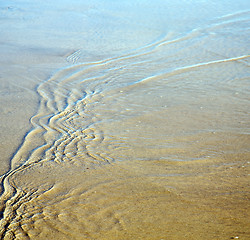 Image showing dune morocco in africa brown blue atlantic ocean