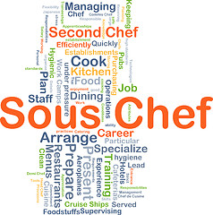 Image showing Sous chef background concept