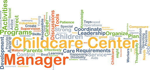 Image showing Childcare center manager background concept