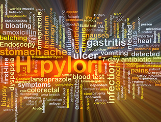 Image showing H.pylori background concept glowing