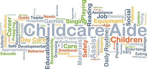 Image showing Childcare aide background concept