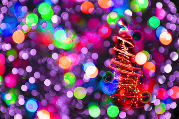 Image showing color christmas lights as nice background