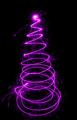 Image showing christmas tree from the light 