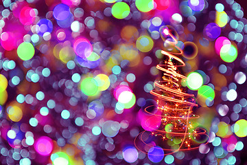 Image showing color christmas lights as nice background