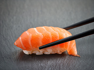 Image showing Salmon sushi