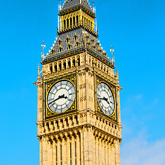 Image showing london big ben and historical old construction england  aged cit