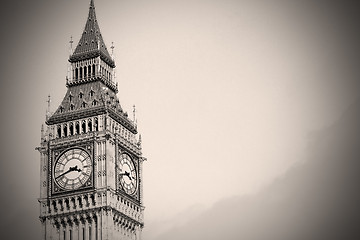 Image showing london big ben and historical old construction england  aged cit