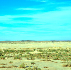 Image showing street  in    valley  morocco    africa the atlas dry mountain a