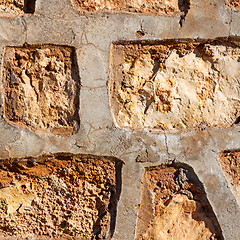 Image showing red tile in morocco africa texture abstract wall brick