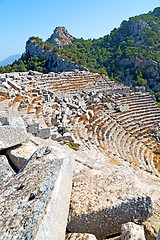 Image showing the old   theatre in  antalya turkey ruins