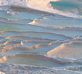 Image showing abstract in pamukkale turkey asia the old calcium bath and trave