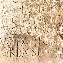 Image showing tombstone in africa morocco graveyard marble and concrete