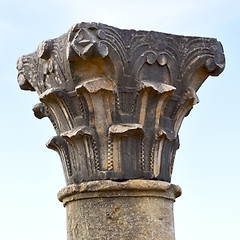 Image showing old column in the africa sky history and nature