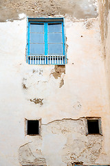 Image showing blue window in   africa old construction  