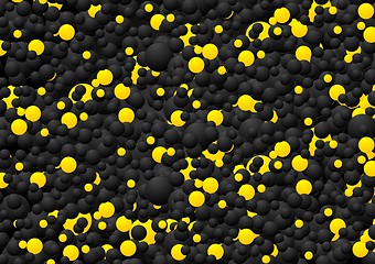 Image showing Black and yellow contrast circles design