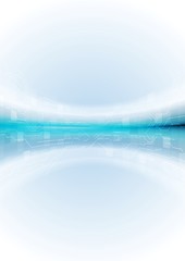 Image showing Light blue abstract tech background