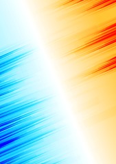 Image showing Orange and blue abstract grunge stripes background