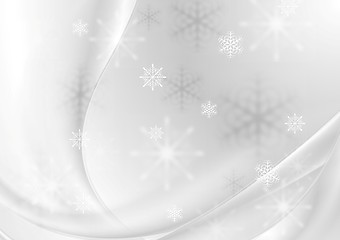 Image showing Abstract grey pearl wavy Christmas background