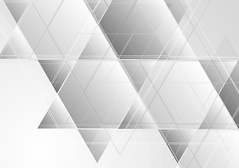 Image showing Grey abstract corporate tech background