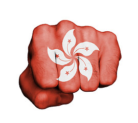 Image showing Fist of a man punching