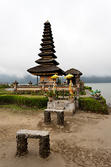 Image showing Pura Ulun Danu water temple on a lake Beratan. Bali