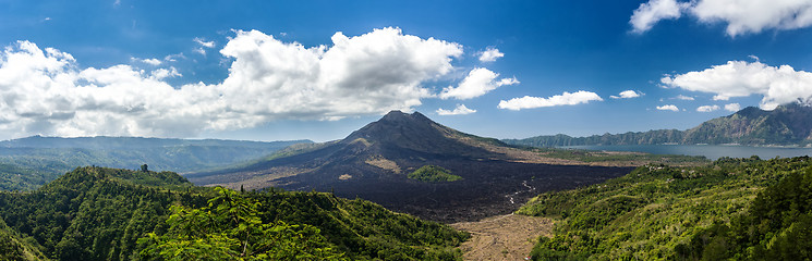 Image showing Batur volcano and Agung mountain, Bali