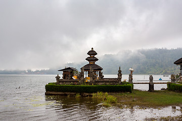 Image showing Pura Ulun Danu water temple on a lake Beratan. Bali