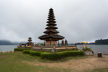 Image showing Pura Ulun Danu water temple on a lake Beratan. Bali