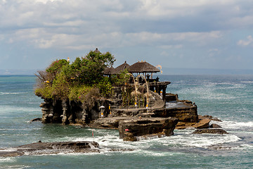 Image showing Tanah Lot Temple on Sea in Bali Island Indonesia