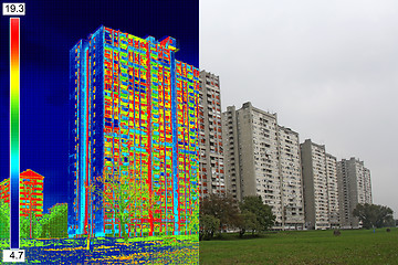 Image showing Infrared and real image on Residential building_10