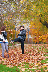 Image showing autumn couple