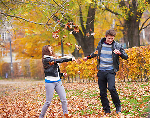 Image showing autumn couple