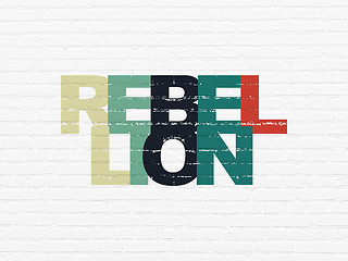 Image showing Political concept: Rebellion on wall background