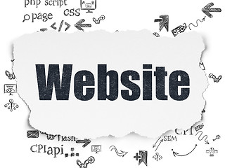 Image showing Web development concept: Website on Torn Paper background