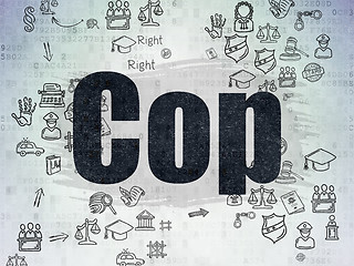 Image showing Law concept: Cop on Digital Paper background