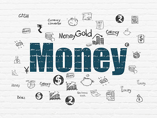 Image showing Currency concept: Money on wall background