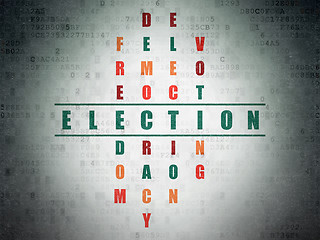 Image showing Politics concept: Election in Crossword Puzzle